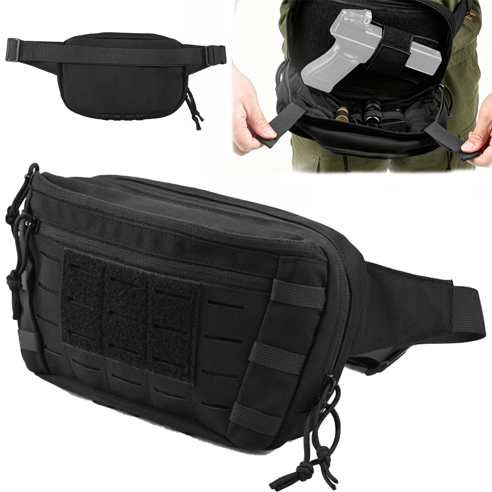 Edc Concealed Carry Fanny Pack - Sac banane tactique pour pistolet, holster