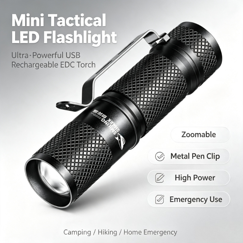 Edc Carry Flashlight - SMILING SHARK Mini lampe torche tactique