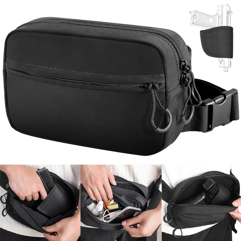 Edc Concealed Carry Fanny Pack - Sac de transport dissimulé pour pistolet,