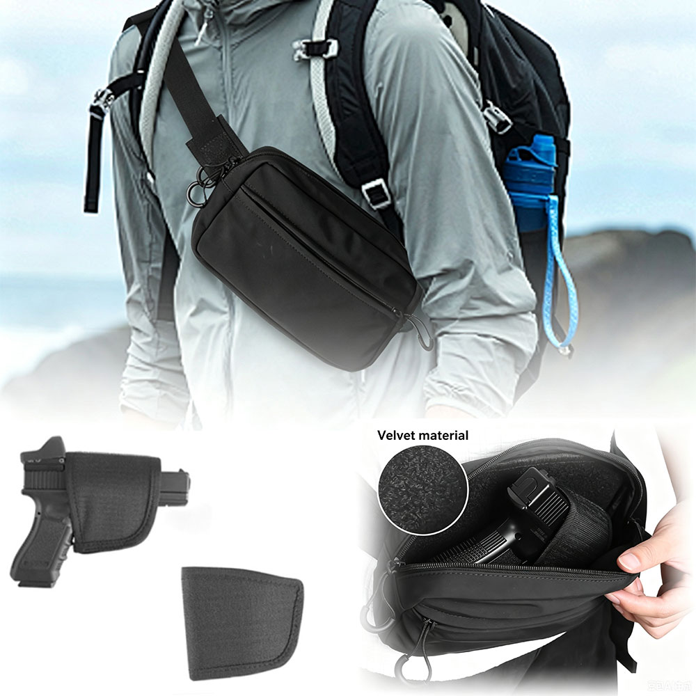 Edc Concealed Carry Fanny Pack - Sac banane tactique dissimulé avec étui