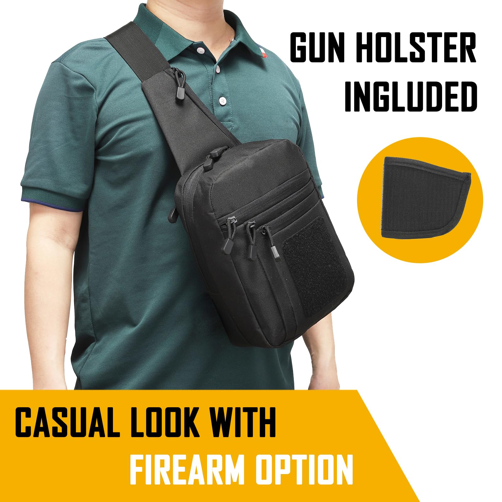 Edc Carry For Men - Sac à bandoulière de transport dissimulé