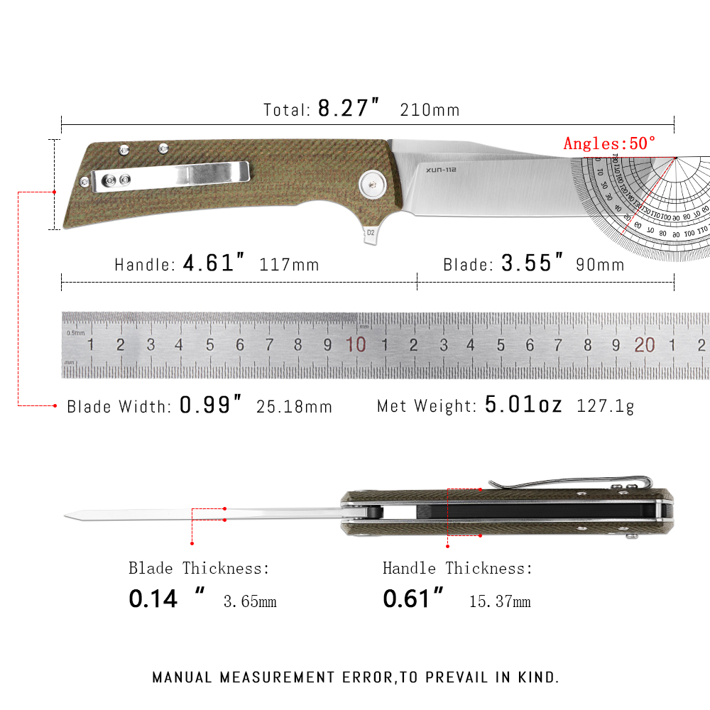 Couteau pliant EDC Shooziz XUN - Edc Carry For Men avis et prix